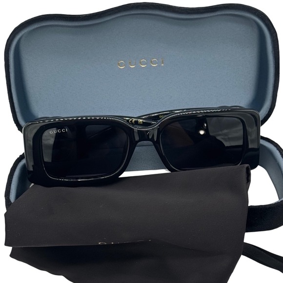 Gucci Rectangular‎ Sunglasses Interlocking G Logo Black Fashion GG1325S main image 9